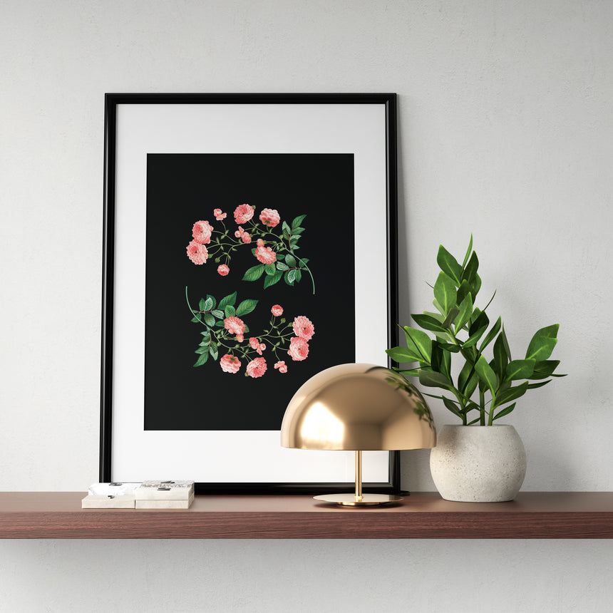 Circular Miniature Roses | Vintage Art