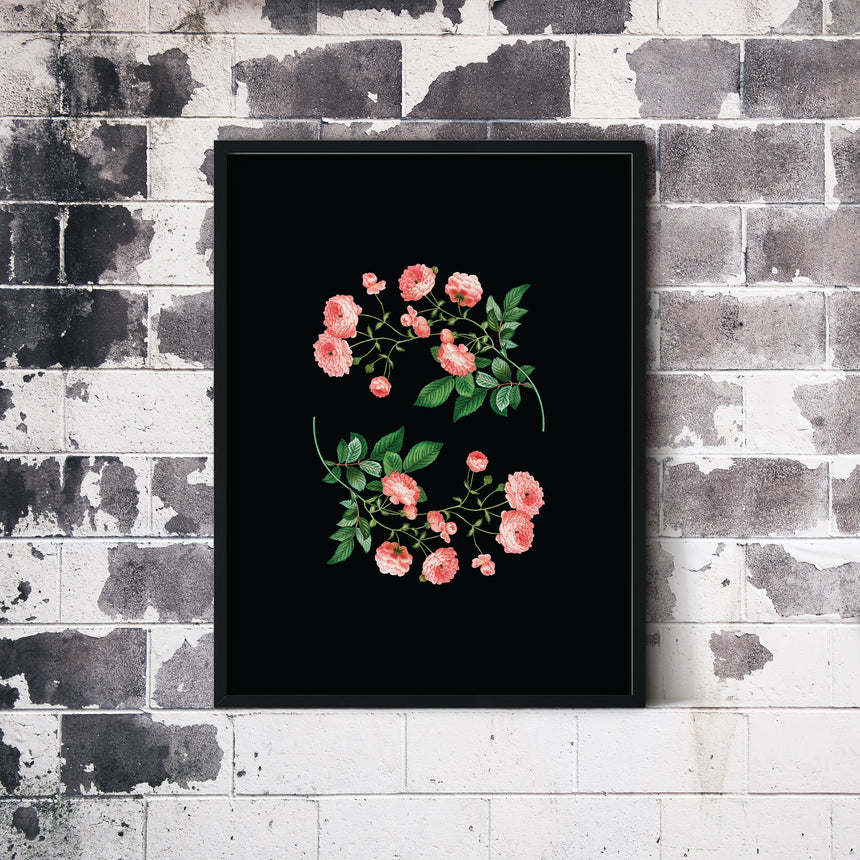 Circular Miniature Roses | Vintage Art