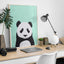 Cute Panda Face | Mustard or Teal | UK Art Seller