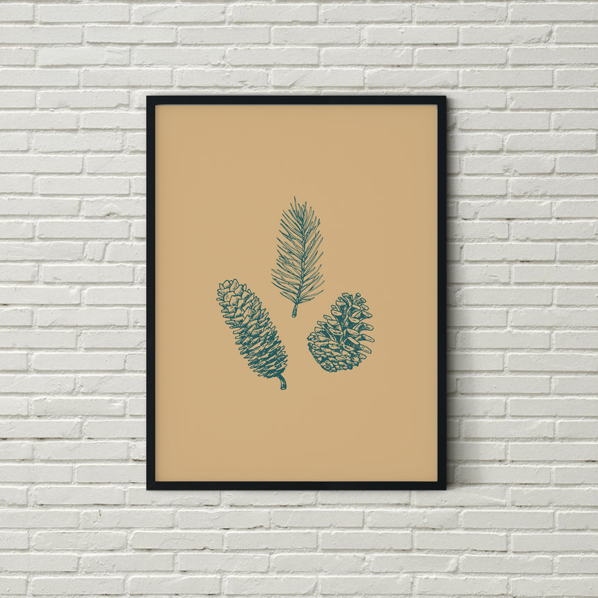 Pine Cones Print | Christmas