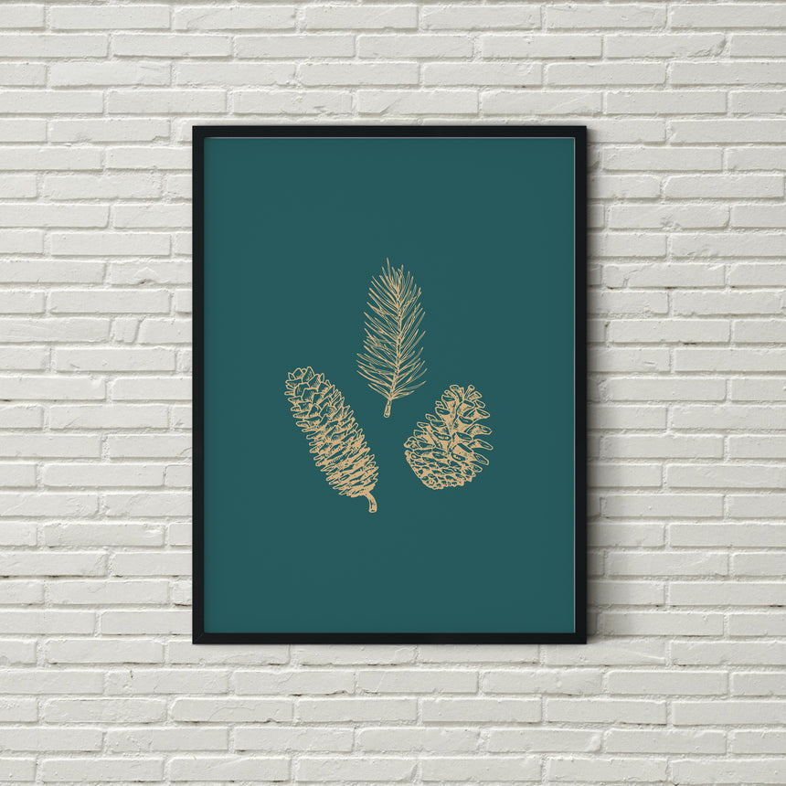 Pine Cones Print | Christmas